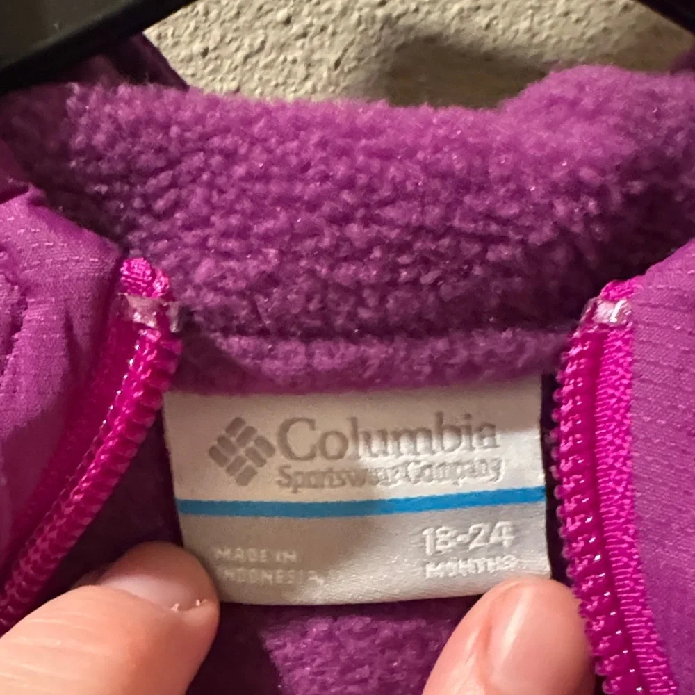 Columbia Kids' Fleece Jacket in Purple and White size 18-24M